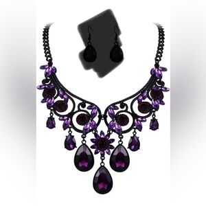 BriLove Tribal Ethnic Chunky Crystal Gothic Statement Necklace- gorgeous!